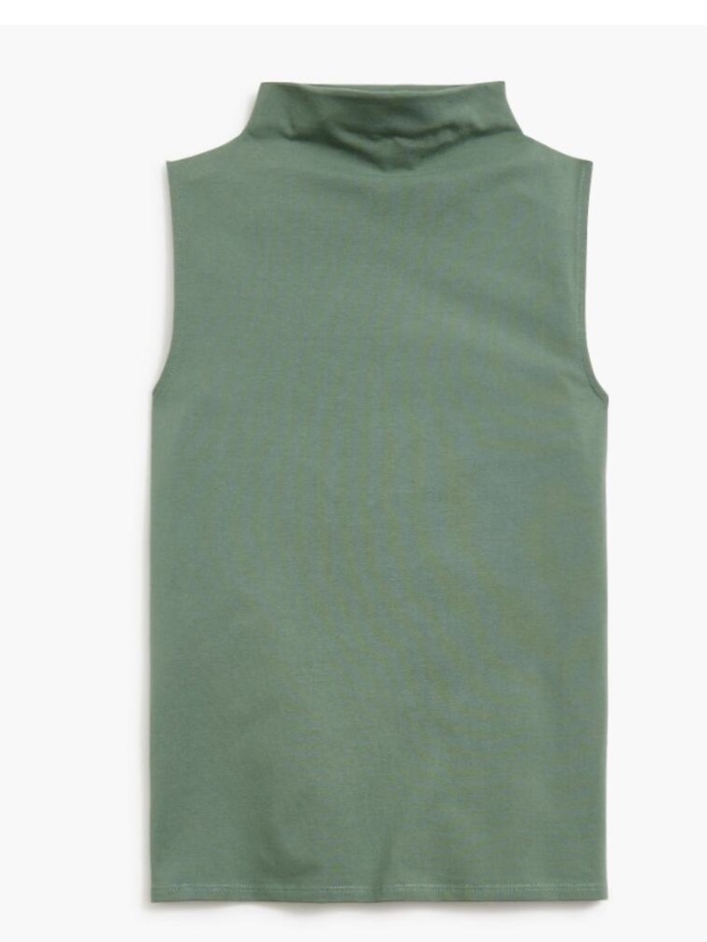 NWT J.Crew Stretch cotton-blend mockneck tank top Topiary green Size XXS - LINE